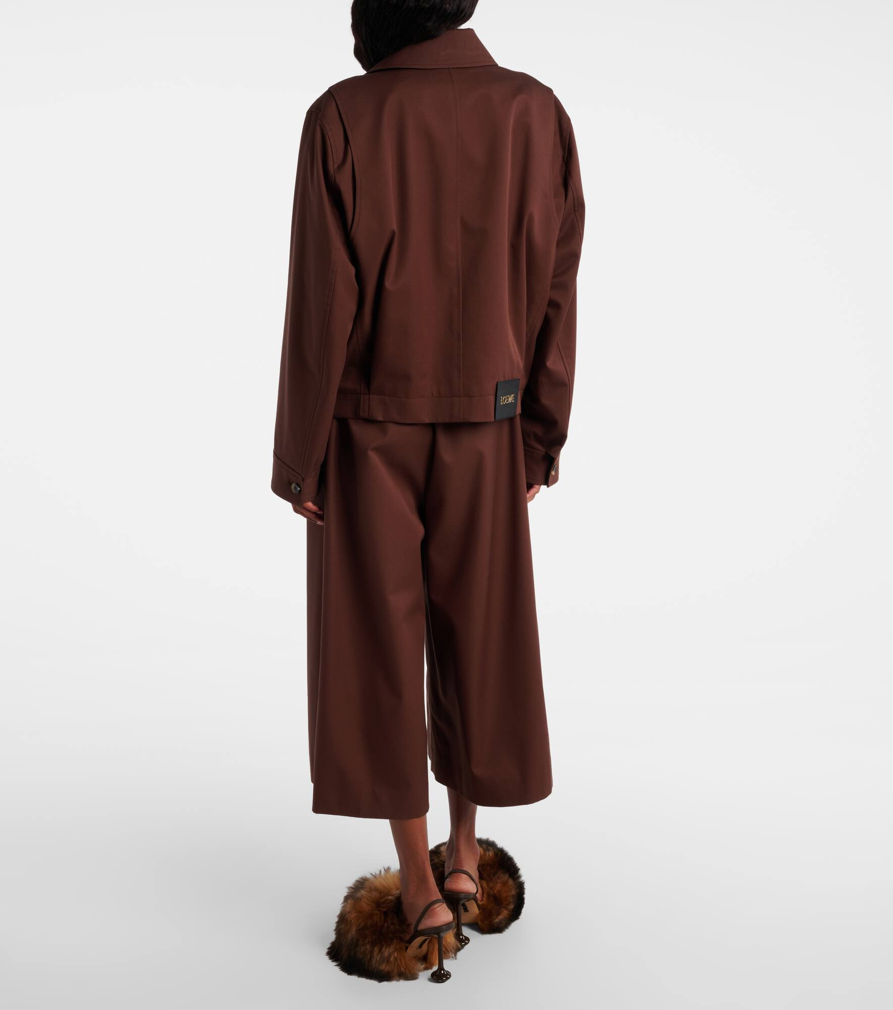 Belted cotton and silk twill blouson - 3