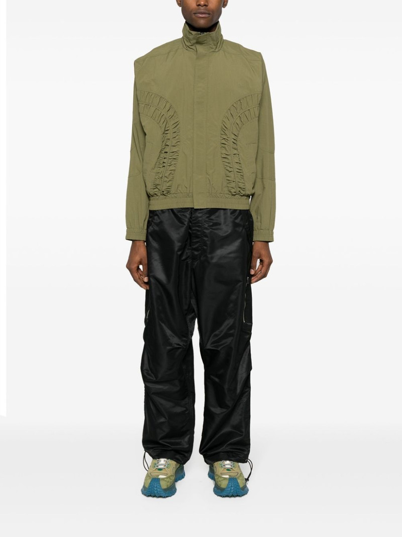 RANDOM IDENTITIES satin-finish straight trousers outlook