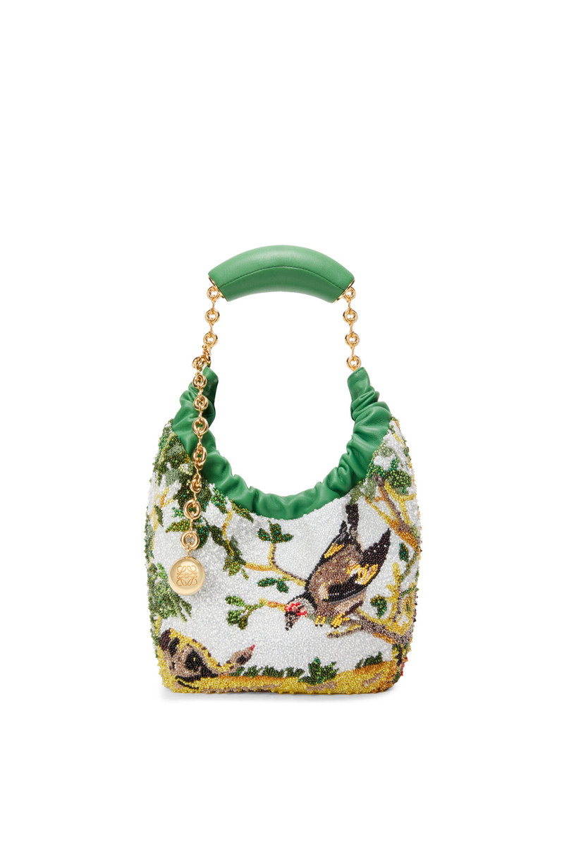 Mini Squeeze bag in beaded leather 1