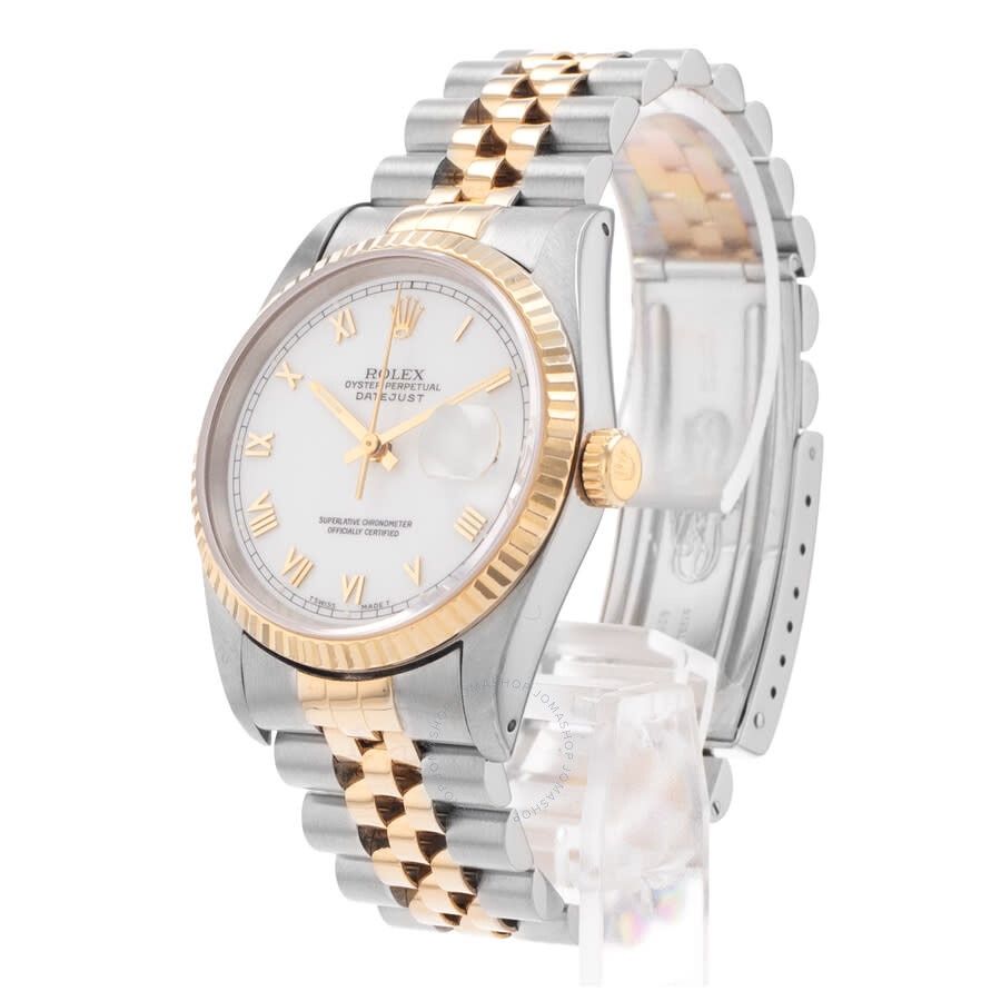 Pre-owned Rolex Datejust 36 Automatic Chronometer White Dial Men's Watch 16233 WRJ - 4
