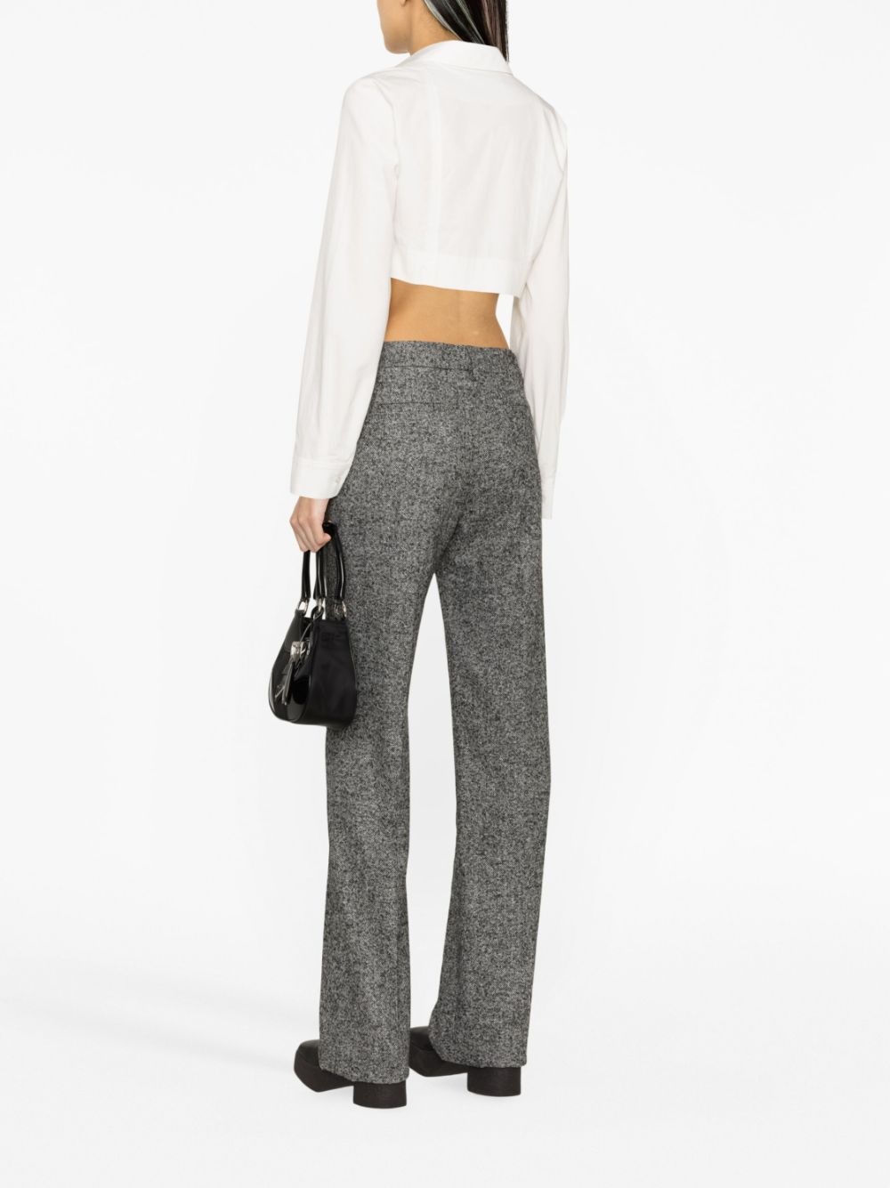 high-waisted tailored trousers - 4