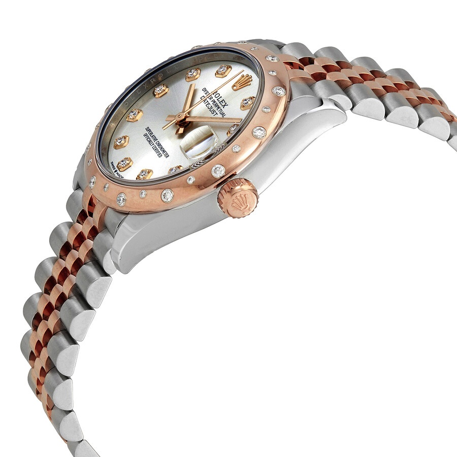 Rolex Datejust 31 Silver Diamond Dial Ladies Steel and 18kt Everose Gold Jubilee Watch 278341SDJ - 2