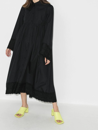 Simone Rocha lace-trim shirt dress outlook