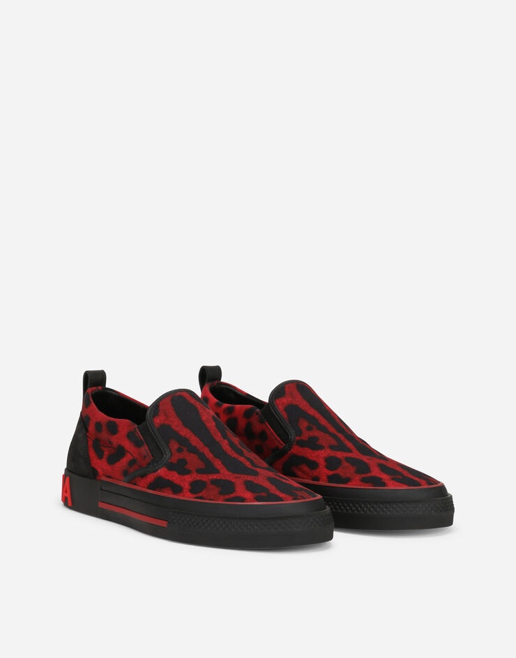 Custom 2.zero slip-on sneakers in leopard-print cotton - 2