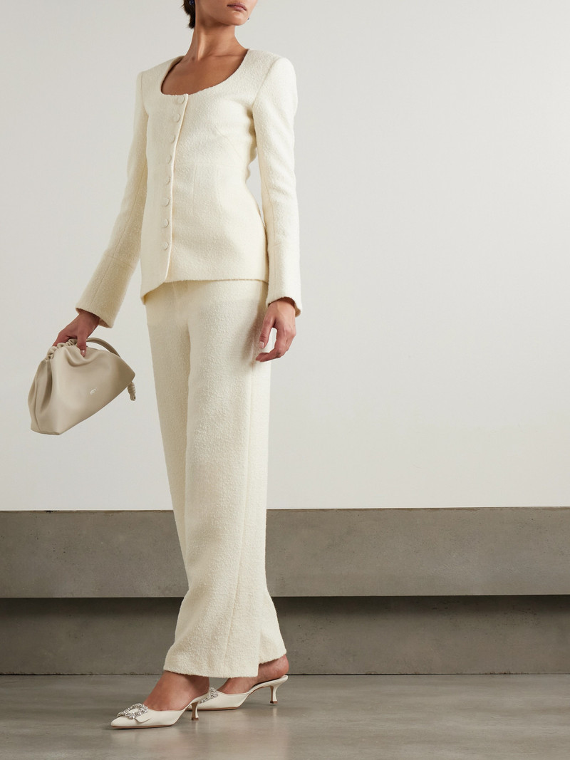 LIBEROWE Alba Wool-blend Tweed Wide-leg Pants outlook