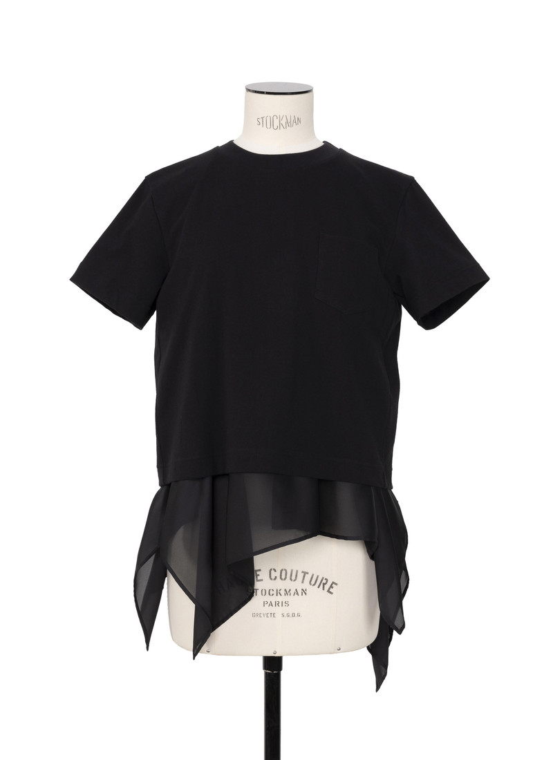 Satin x Cotton Jersey T-Shirt 1