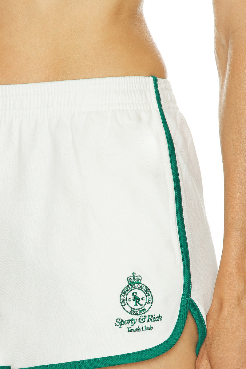 Sporty & Rich Crown Tennis Pique Short outlook