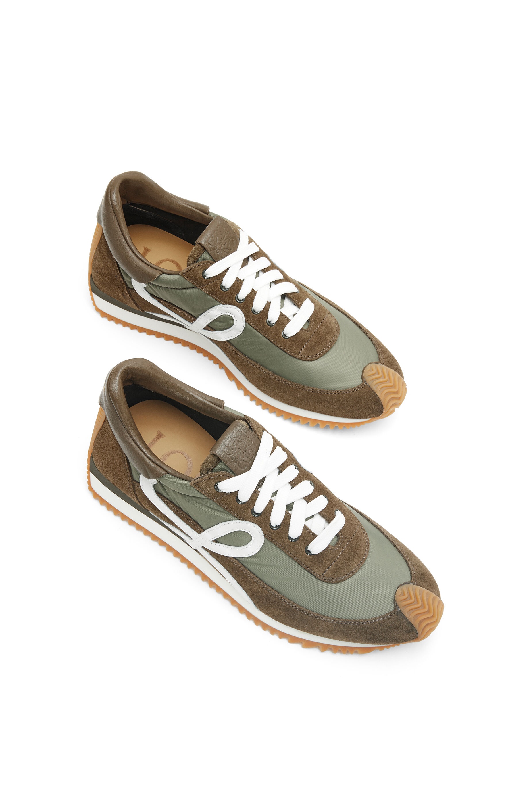 Flow runner in nylon and suede - 3