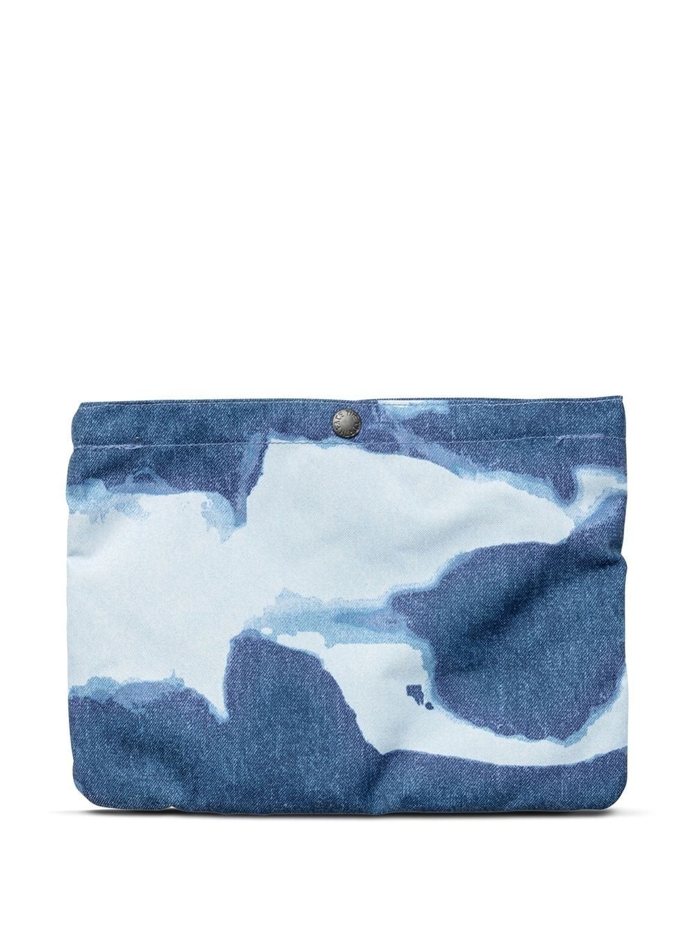 x TNF bleached denim print shoulder Bag - 2