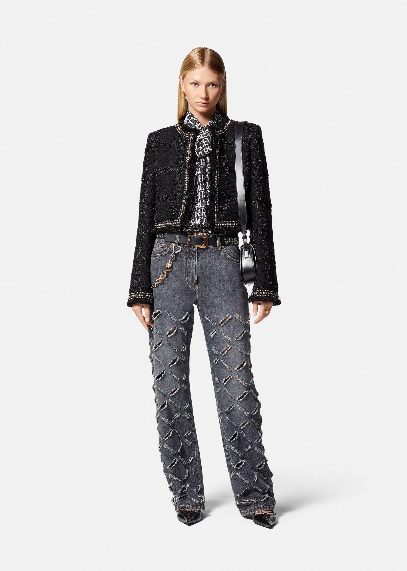 Spiked Tweed Blazer - 2