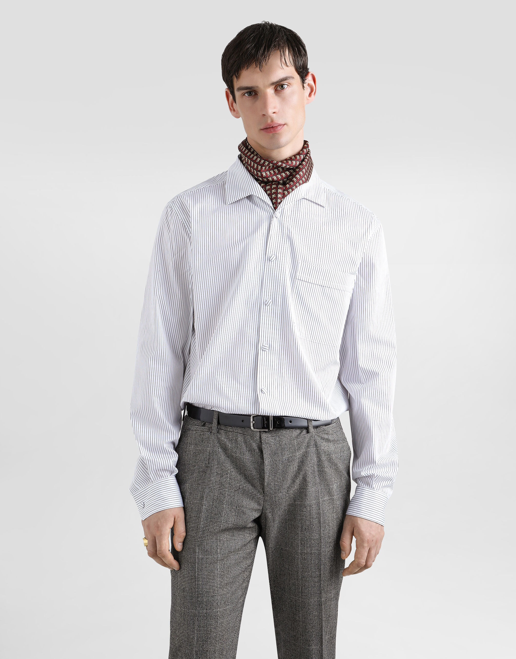 Striped poplin martini shirt - 2