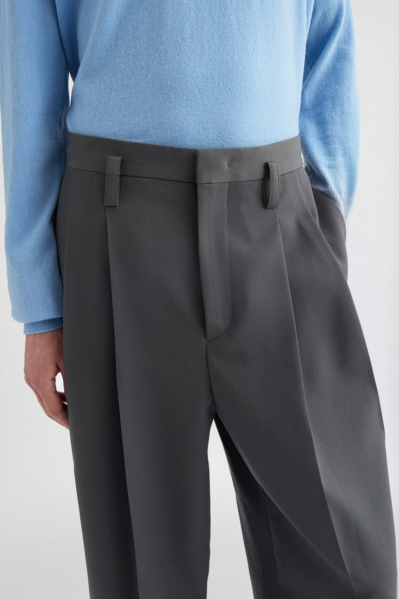 Wool Gabardine Tapered Trousers 6
