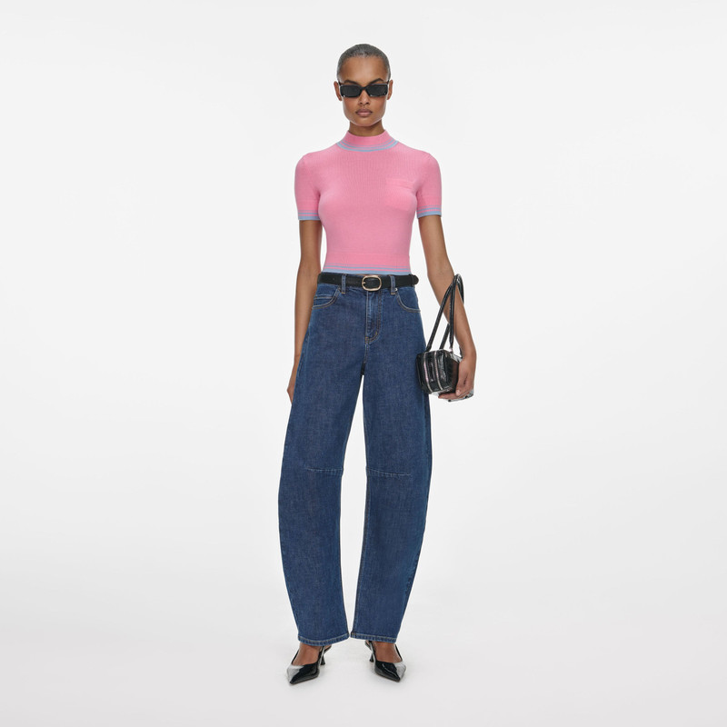 Blue Barrel Leg Jeans 1