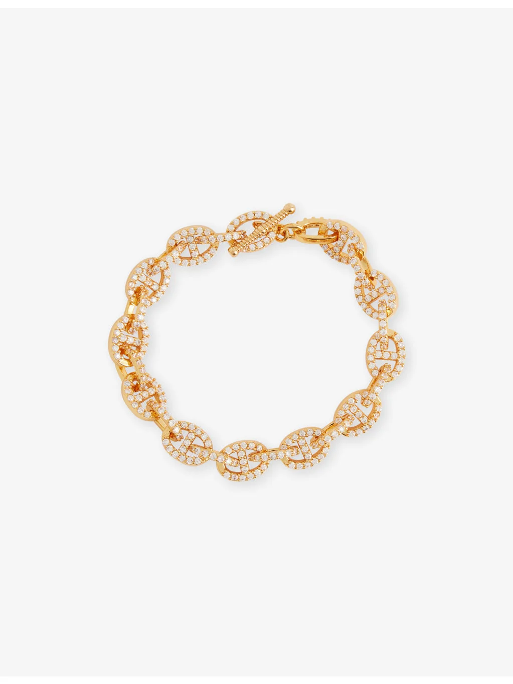 Mini Voyage 18ct Yellow-Gold Plated Brass And Cubic-Zirconia Bracelet - 1