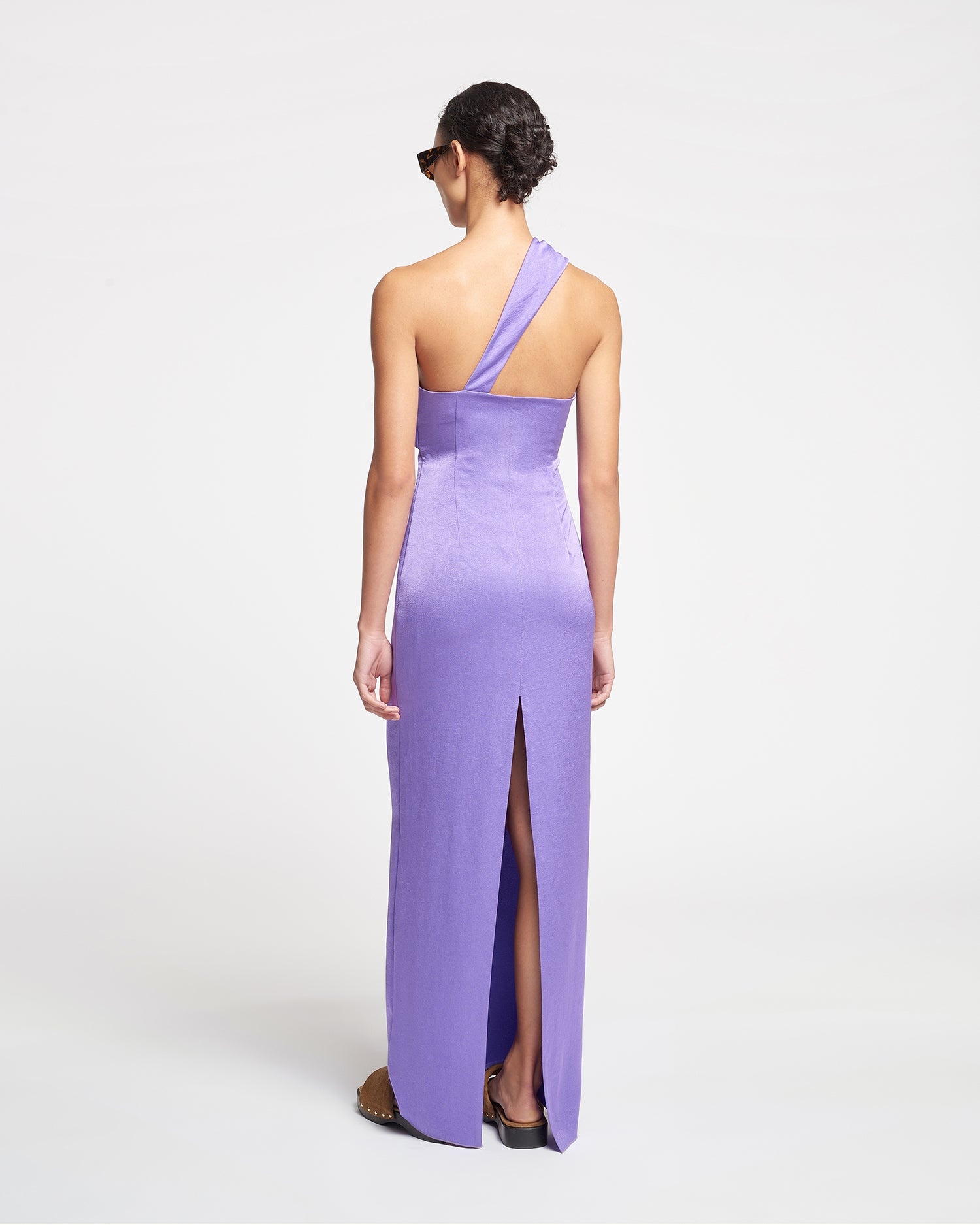 Twisted Crisp-Satin Maxi Dress - 3