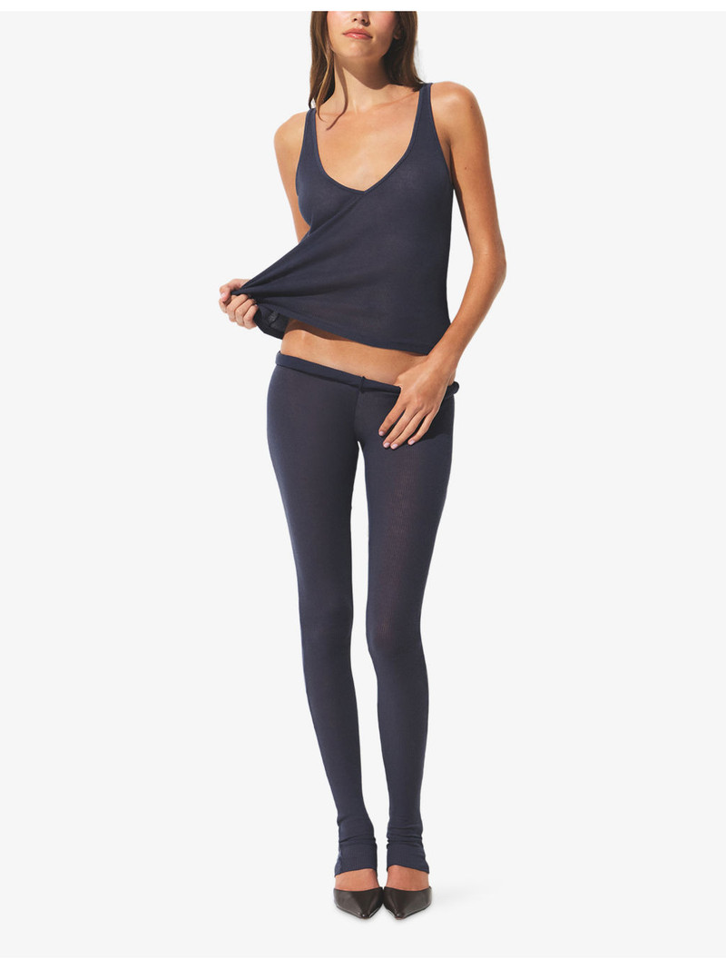SKIMS Sheer Cotton V-Neck Cotton-Blend Tank Top outlook