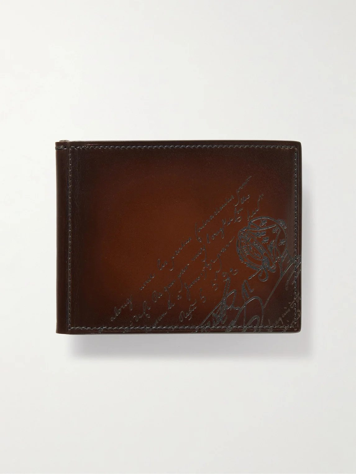 Figure Scritto Venezia Leather Bifold Wallet with Money Clip - 1