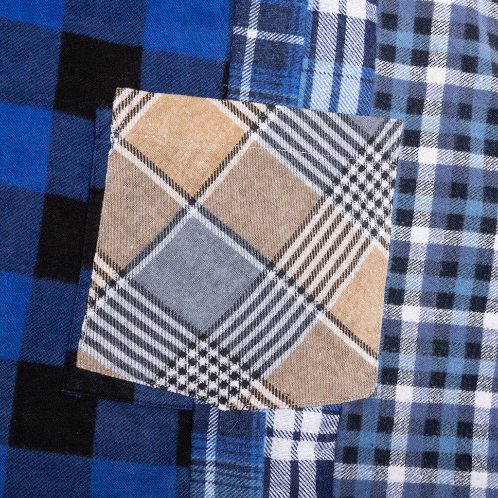 7 CUTS WIDE FLANNEL SHIRT - ASSORTED - 4