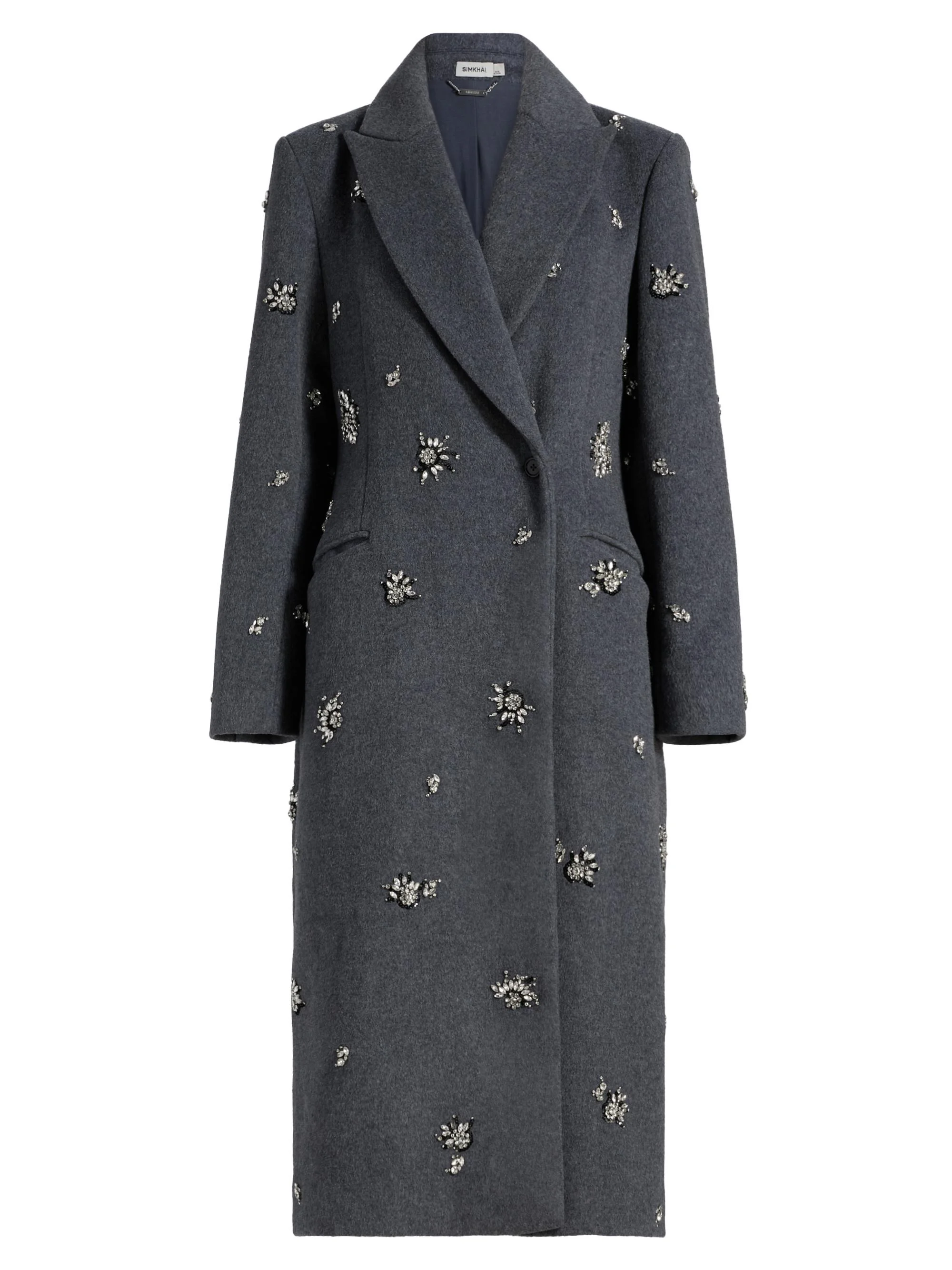 Women's Gianni Embellished Coat - Heather Grey - 1