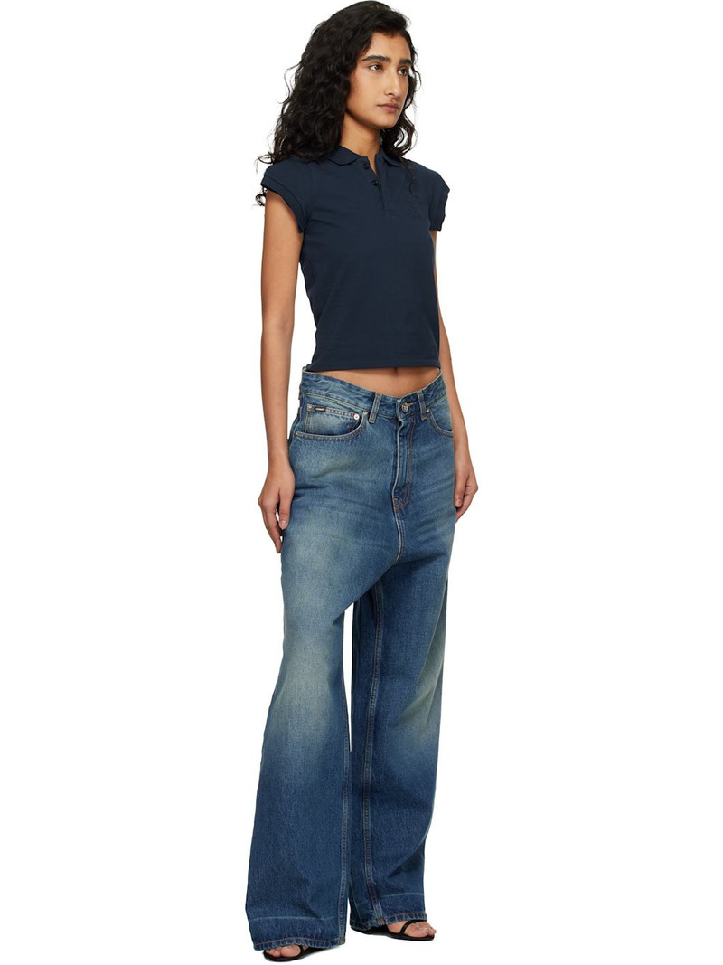 VETEMENTS Navy Washed Baggy Jeans outlook