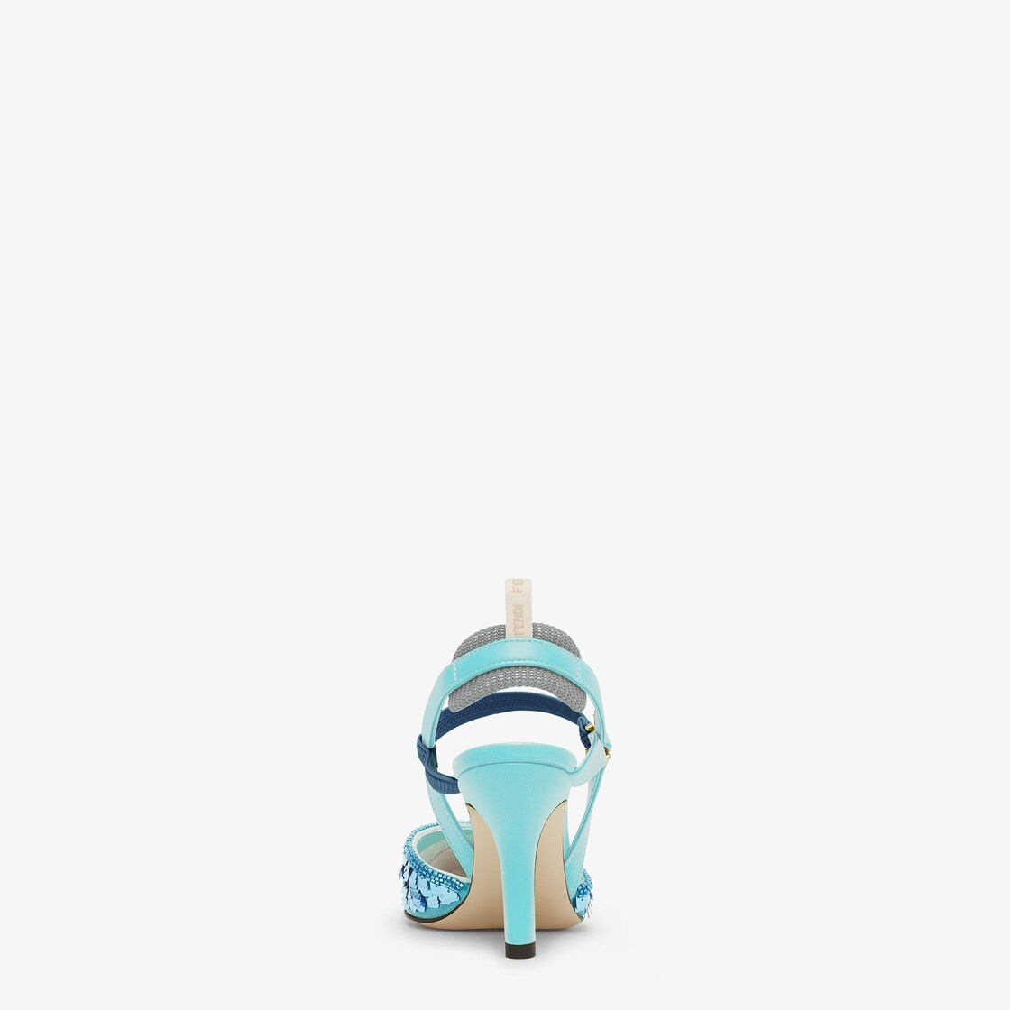 Light blue sequin high-heel slingback - 3