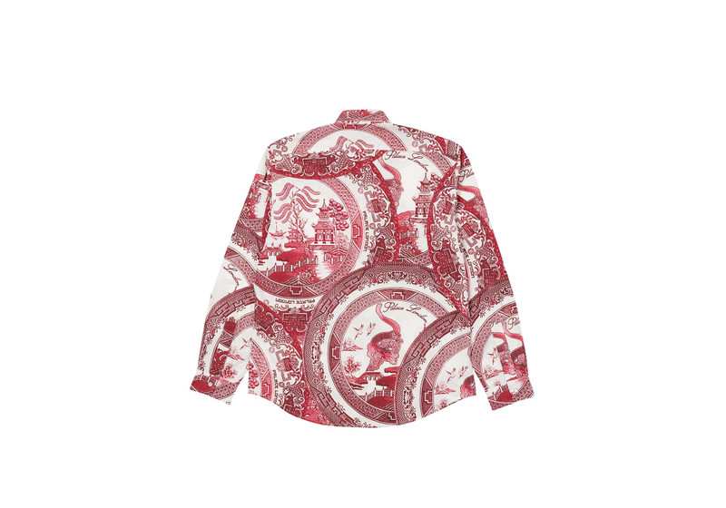 PALACE CHINA PLATE SHIRT RED outlook