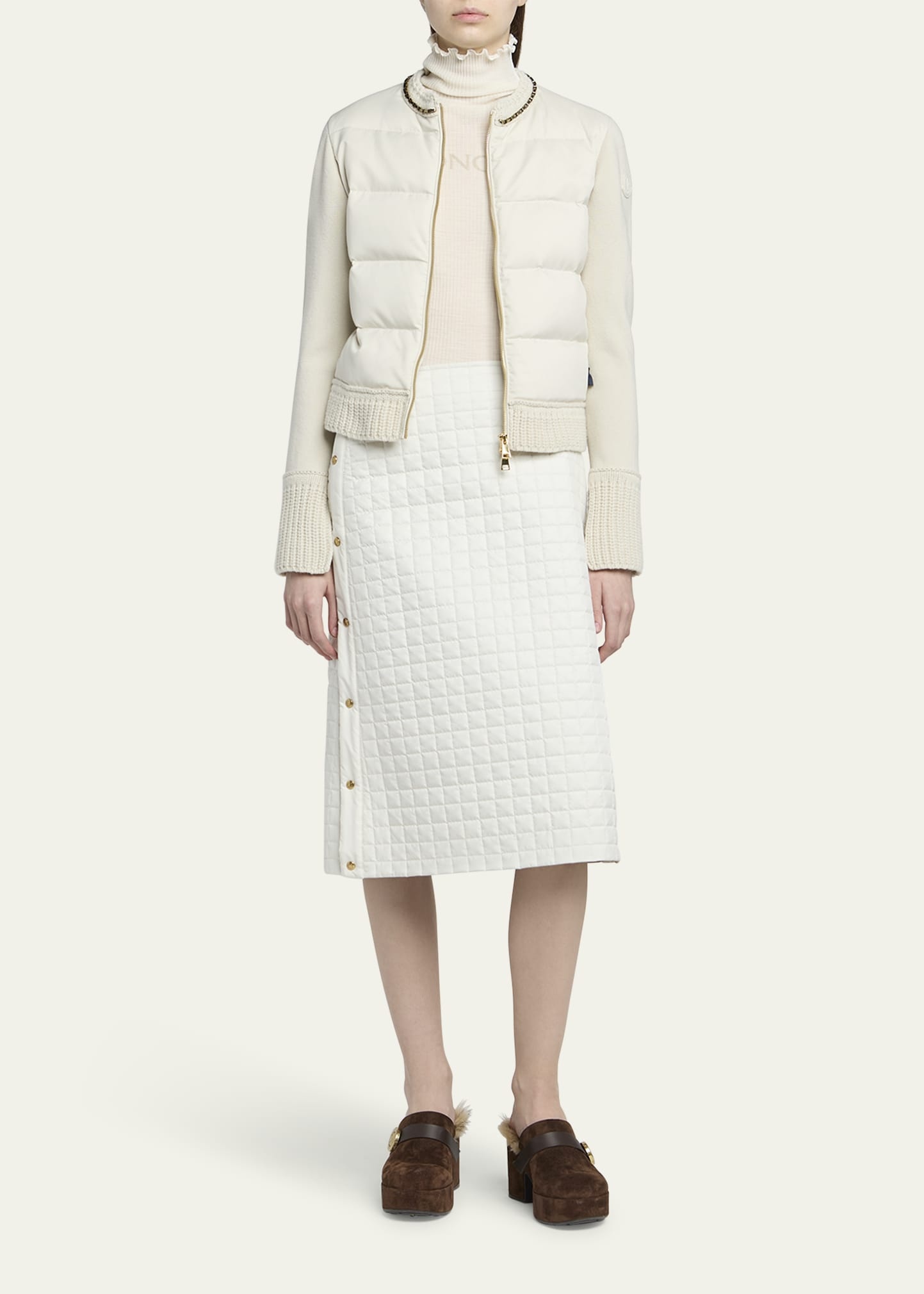 Quilted Side-Snap Skirt - 2