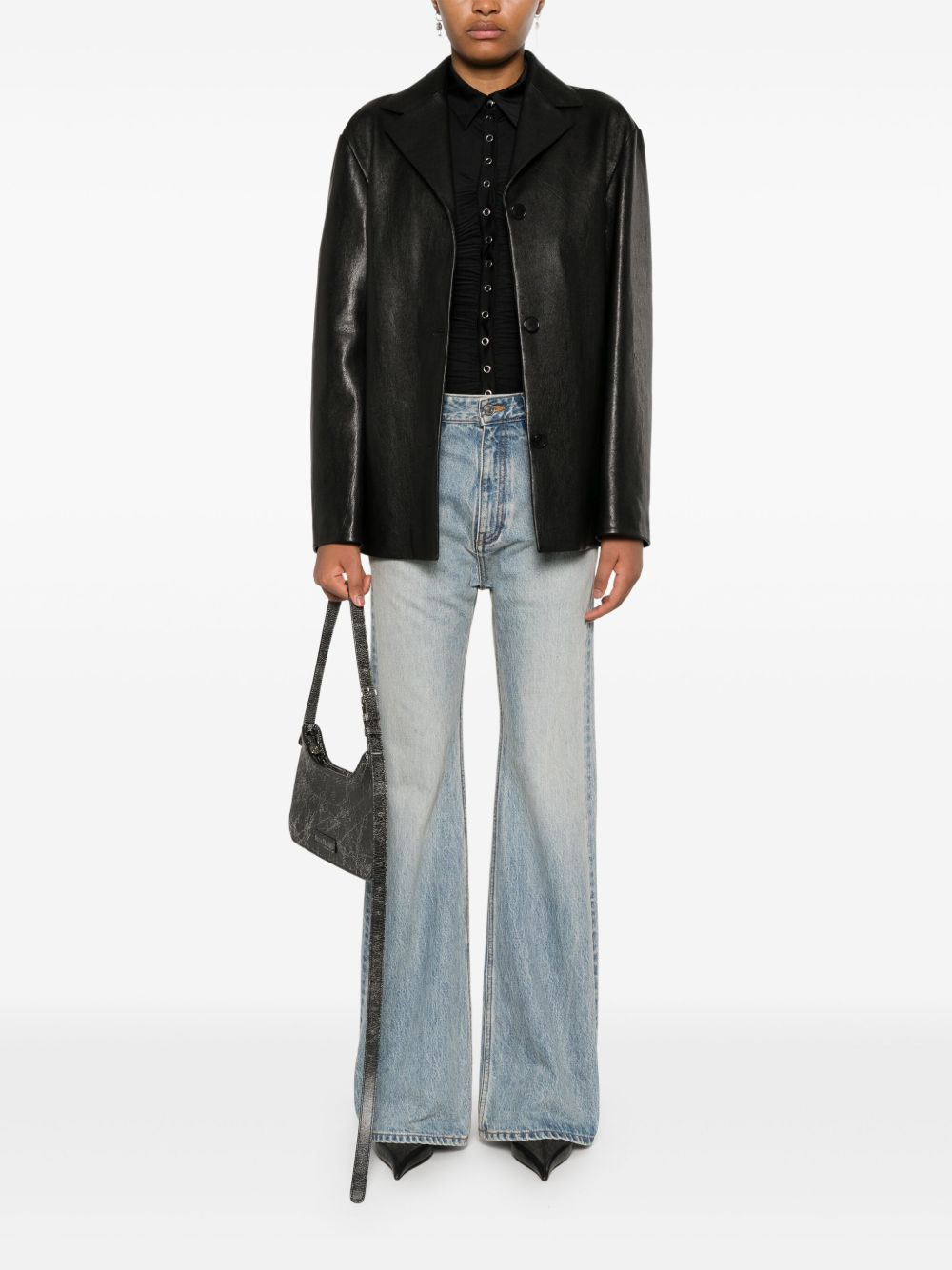 high-waist wide-leg jeans - 2