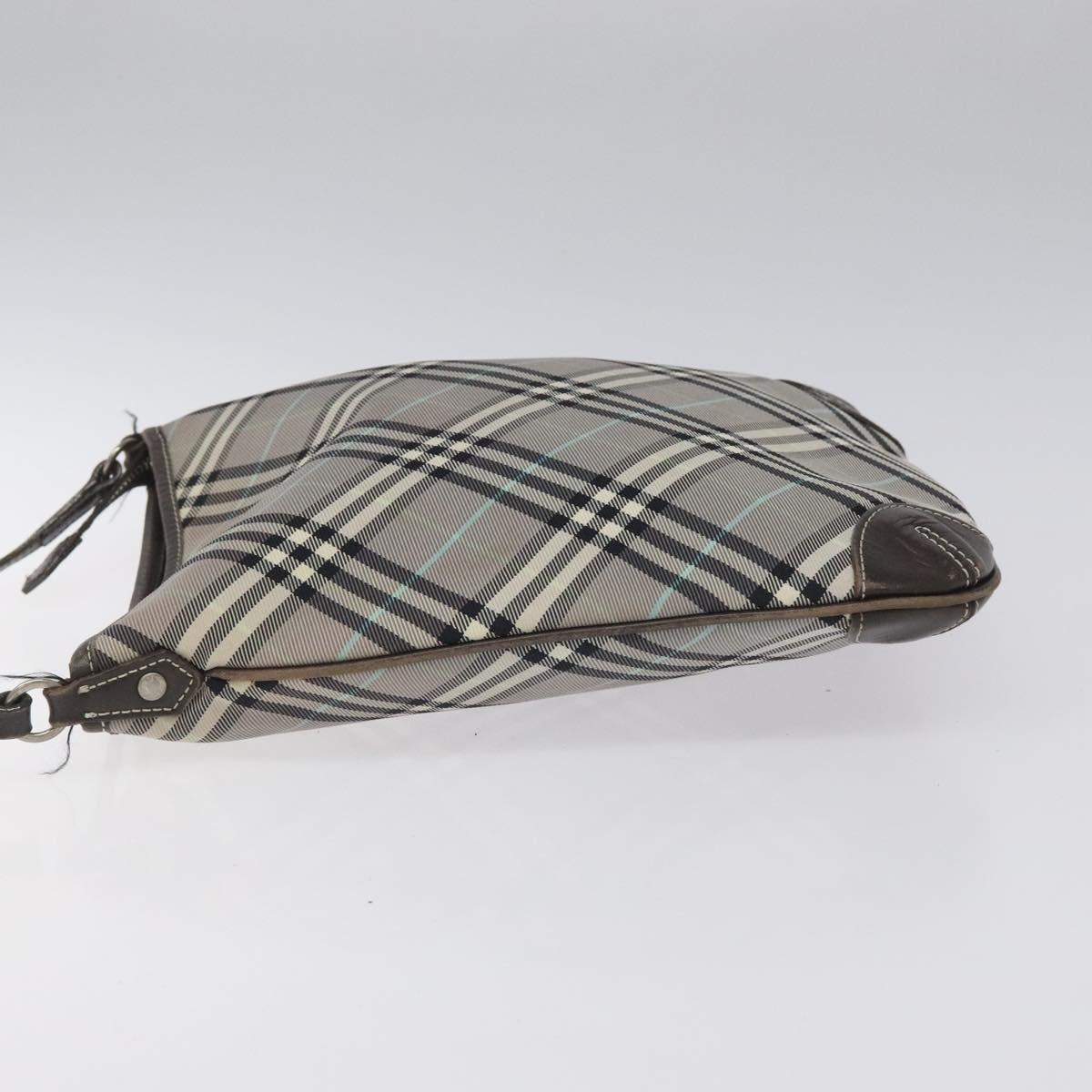Burberry Nova Check Blue Label Shoulder Bag Nylon Gray - 4