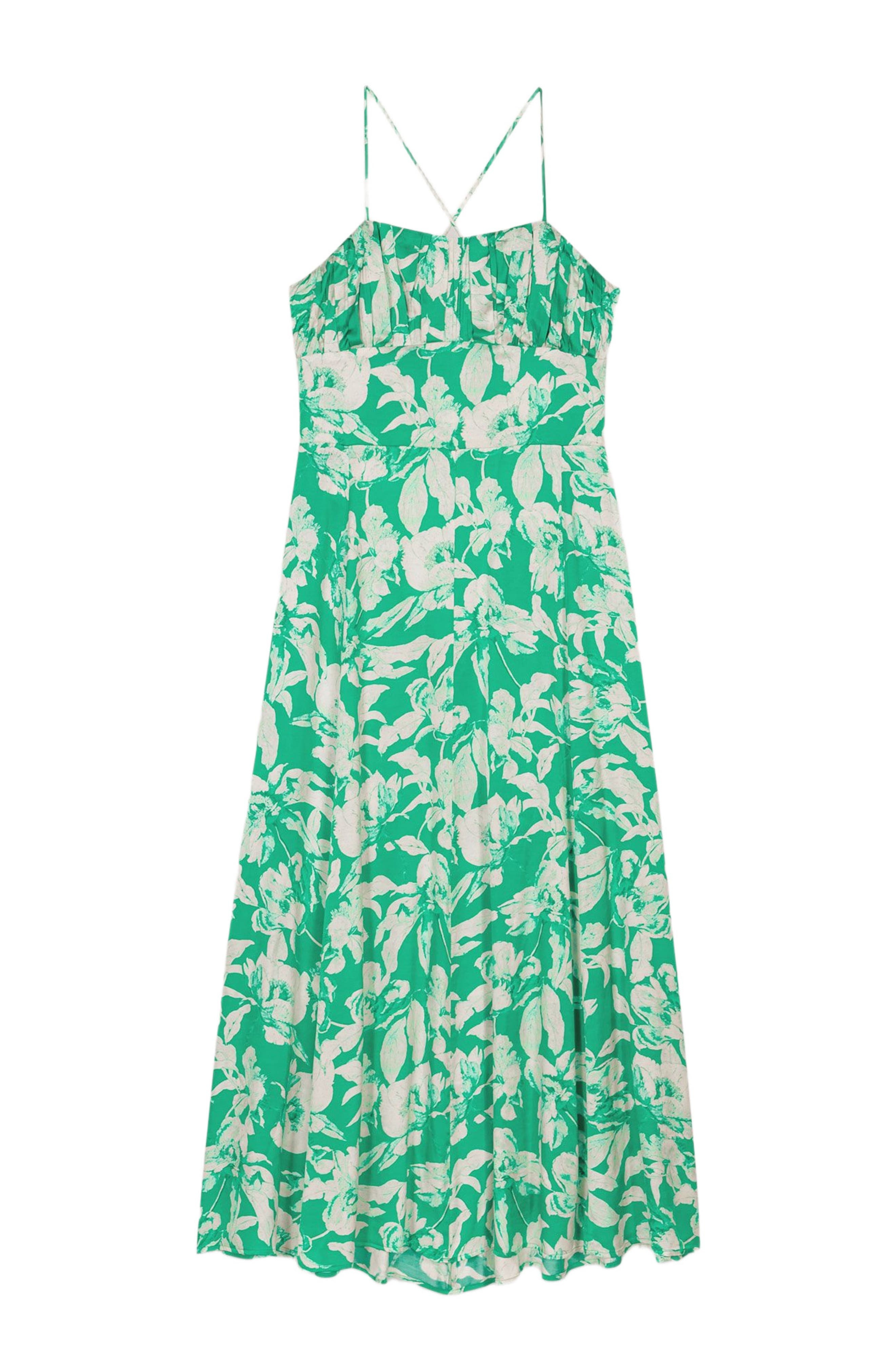 maje Floral patterned maxi dress in Ecru/green Floral Print at Nordstrom - 7