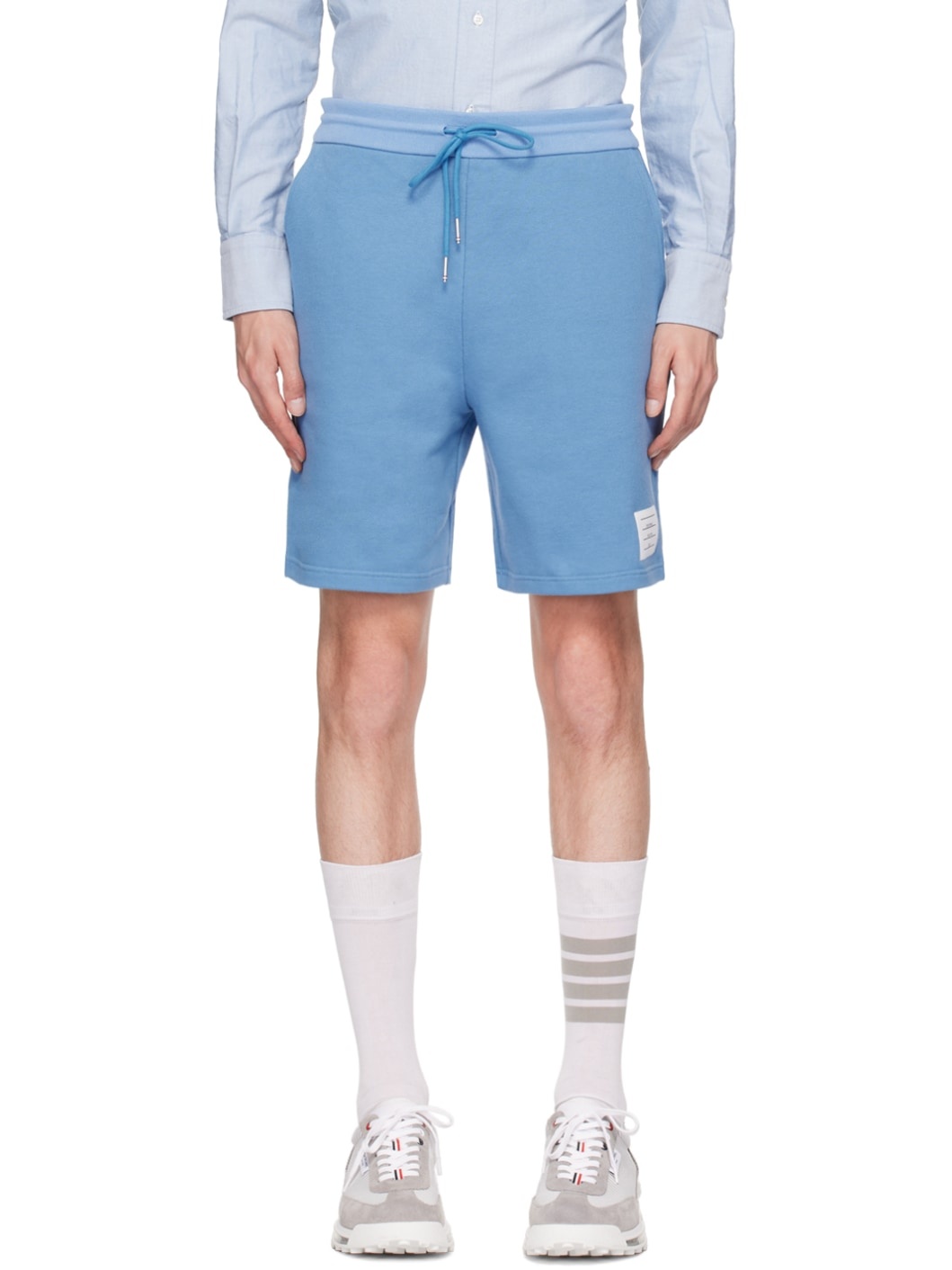 Blue Mid-Thigh Shorts - 1