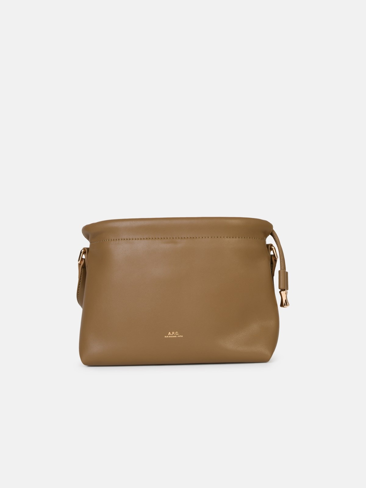 SMALL 'NINON' CROSSBODY BAG IN OLIVE GREEN ECO-LEATHER - 1