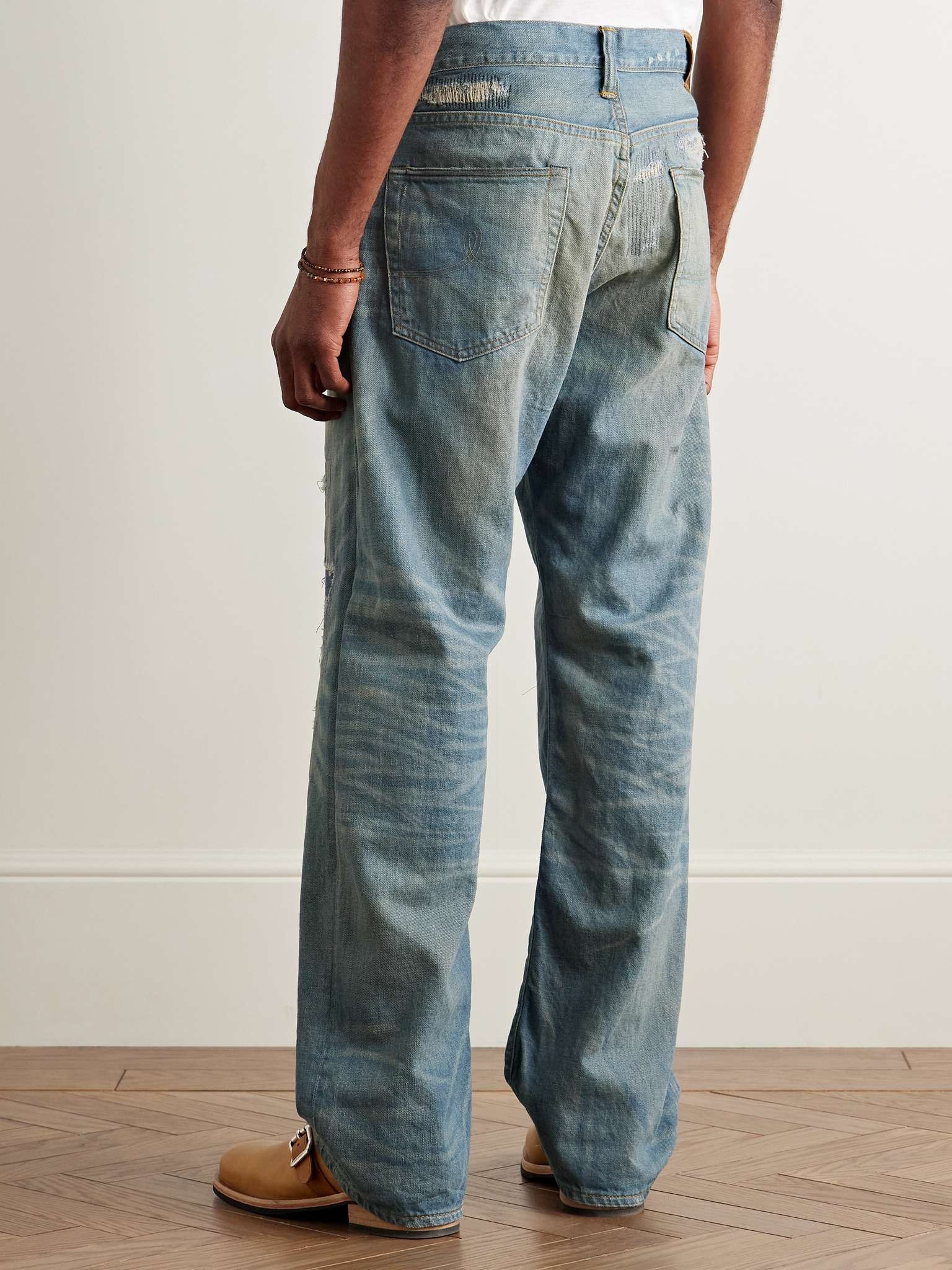 RRL　dot stole インディゴブルー RRL Dot Stole Indigo Blue