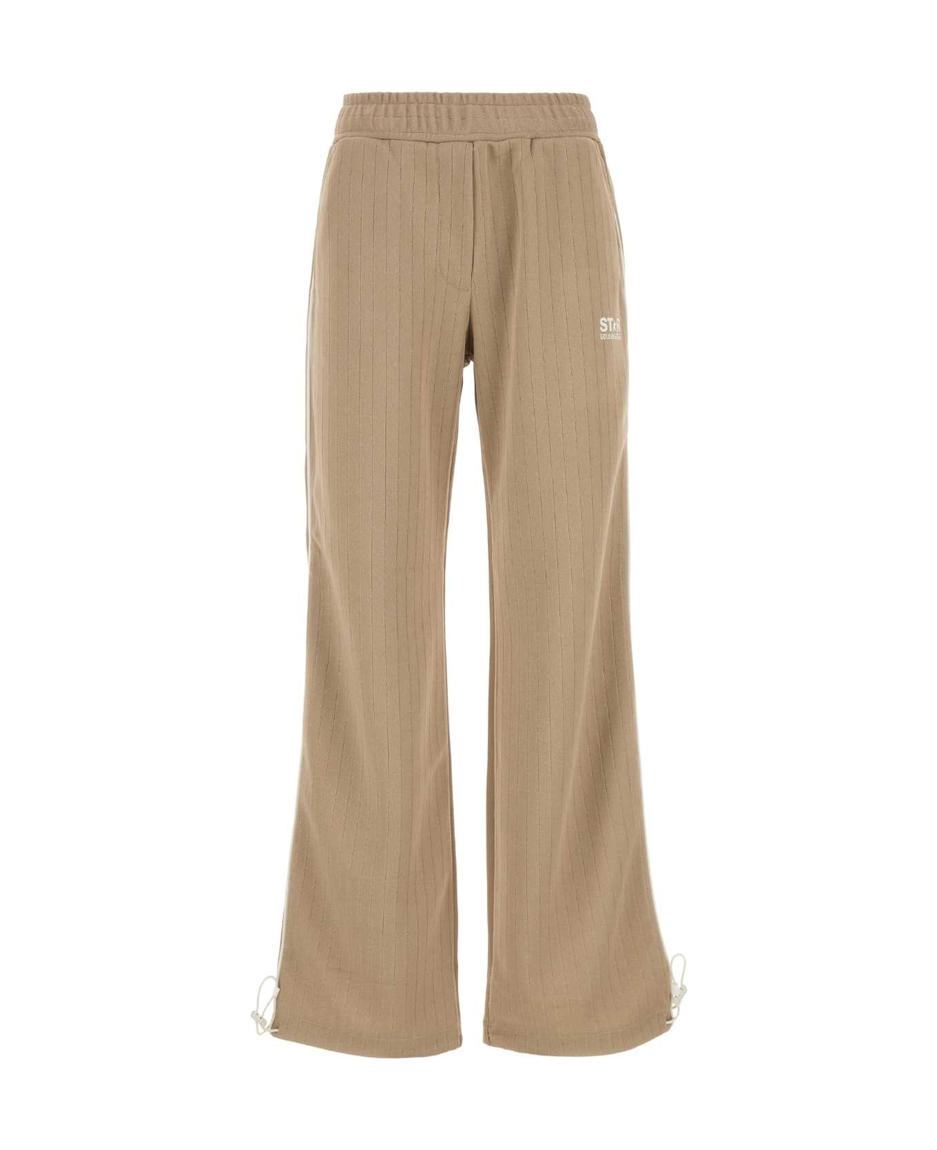 Beige Polyester Joggers - 1