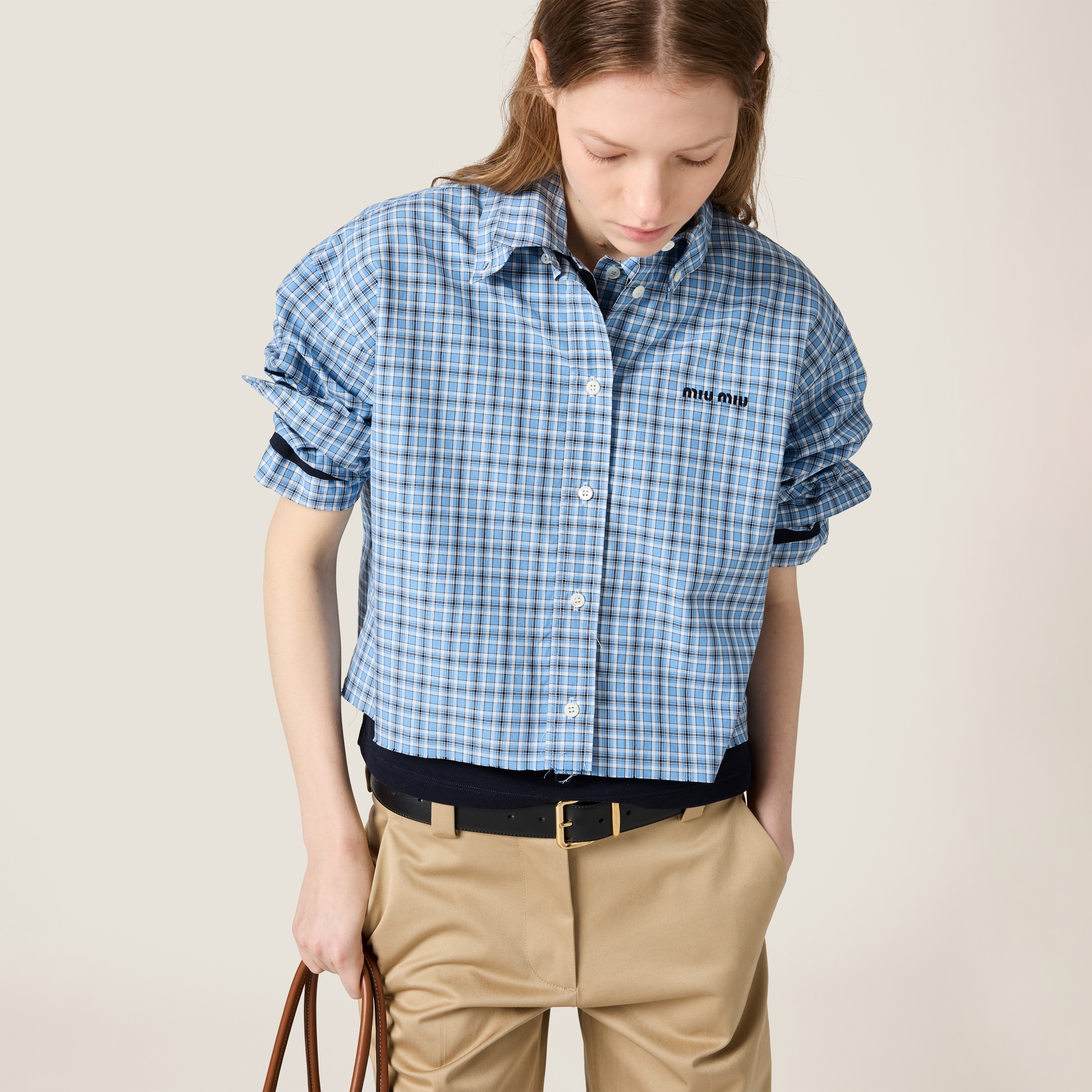 Checked poplin shirt - 4
