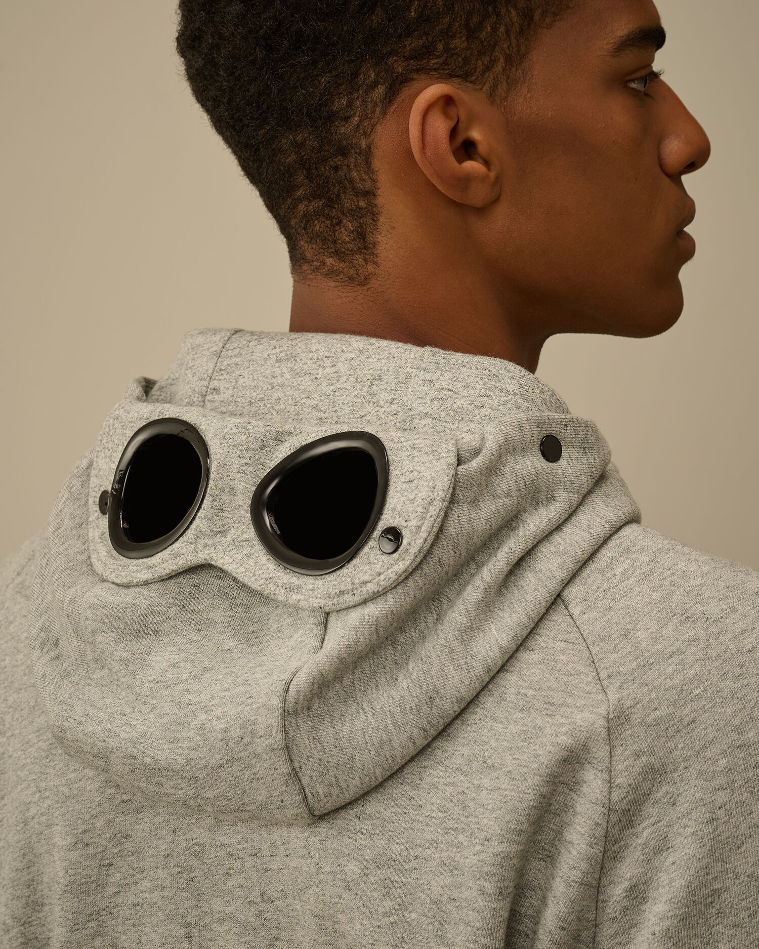 Diagonal Raised Fleece Goggle Sweatshirt - 5