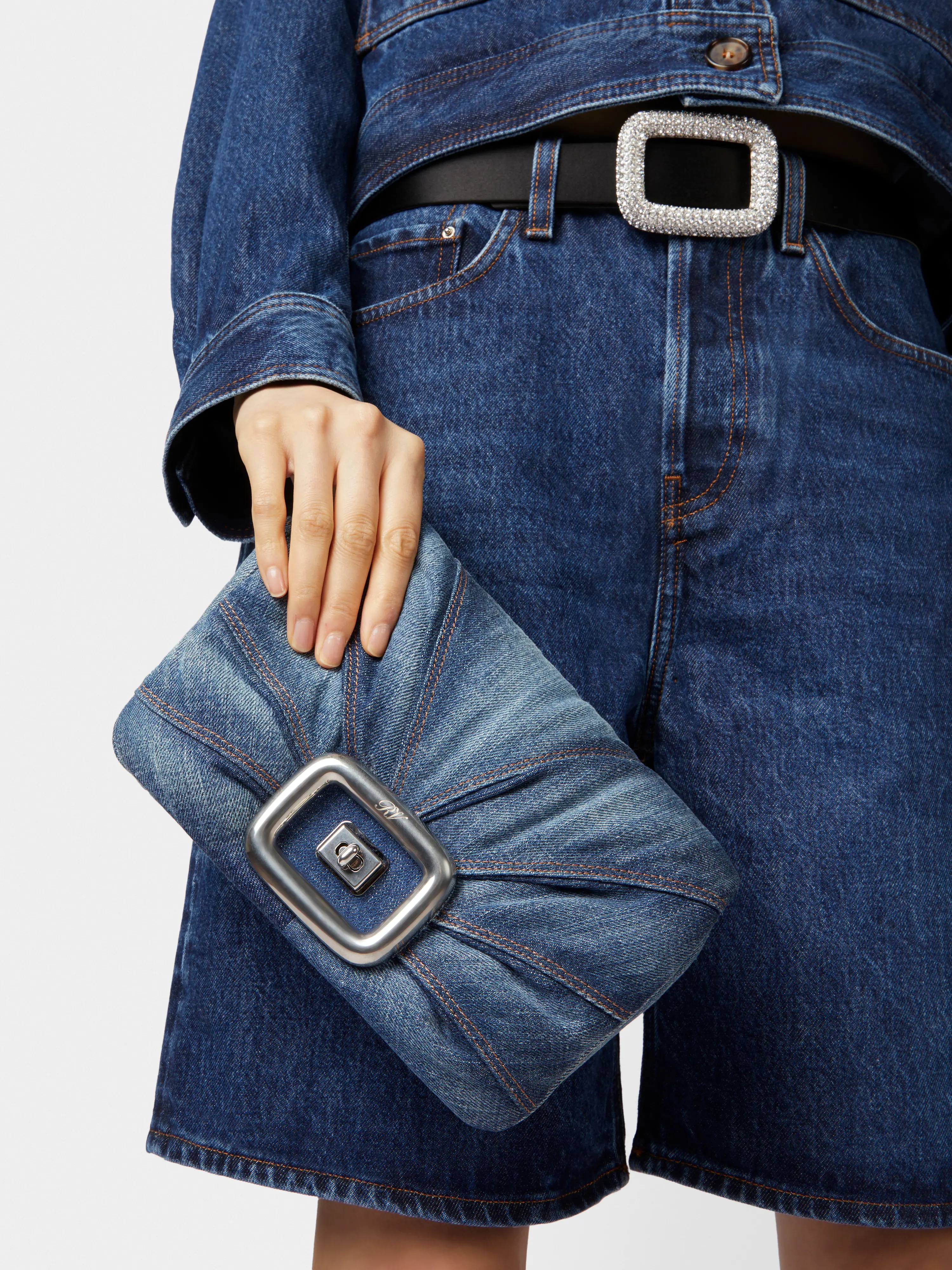 Viv' Choc Bag in Denim - 2