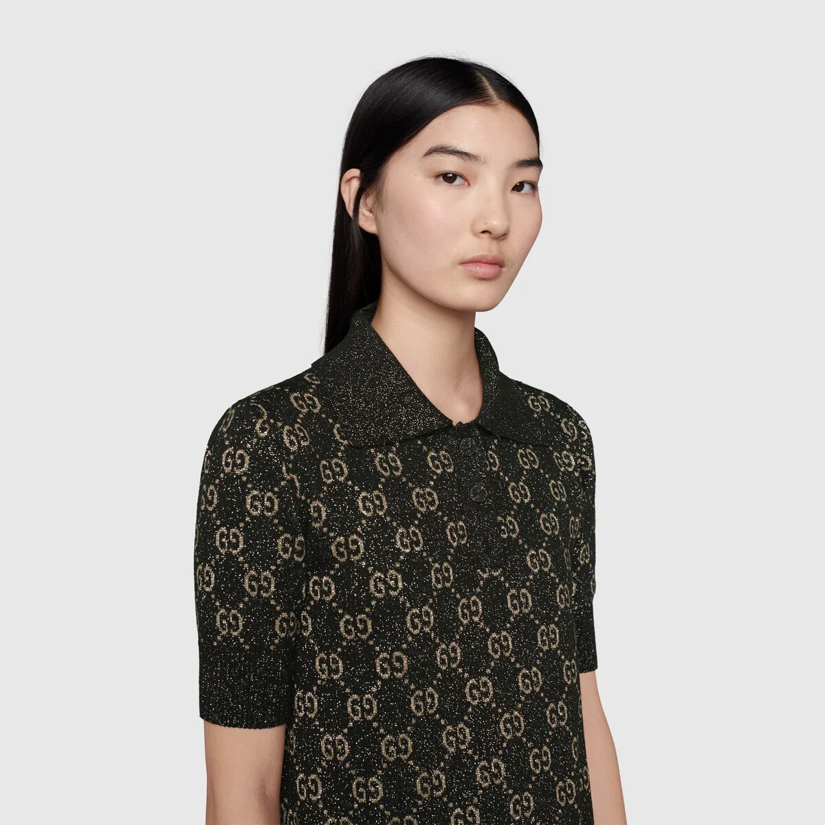 Gucci GG jacquard polo dress - Blue