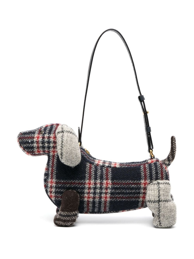 Hector plaid-check wool shoulder bag 1