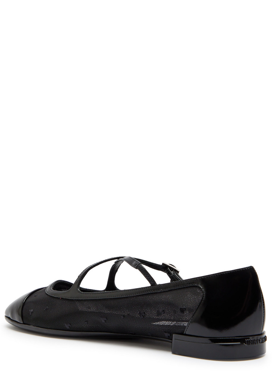 Jimmy Choo Eleri Embroidered Mesh Ballerina Flats - 2