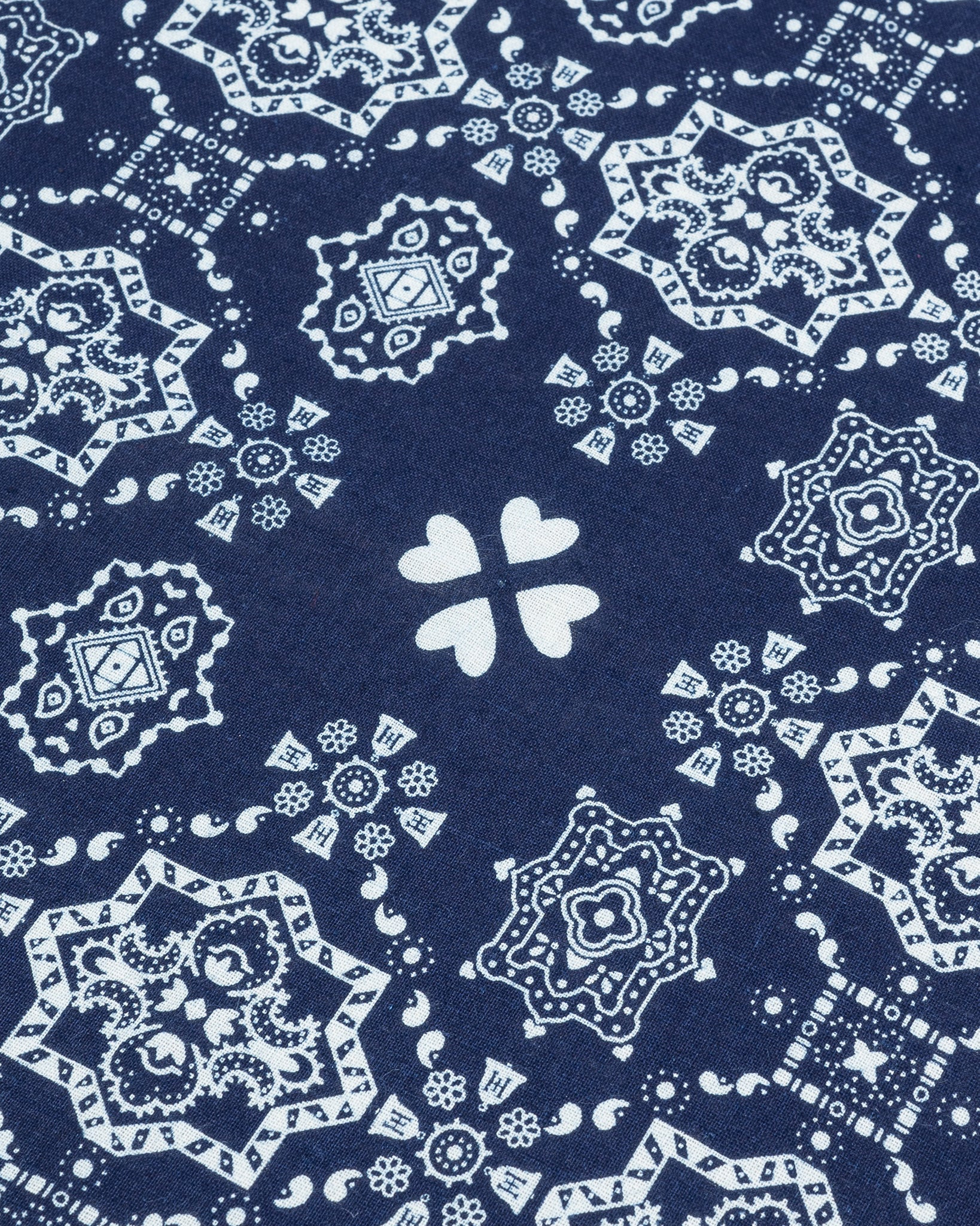 IHG-052-IND Iron Heart “Bell” Print Bandana - Indigo - 3