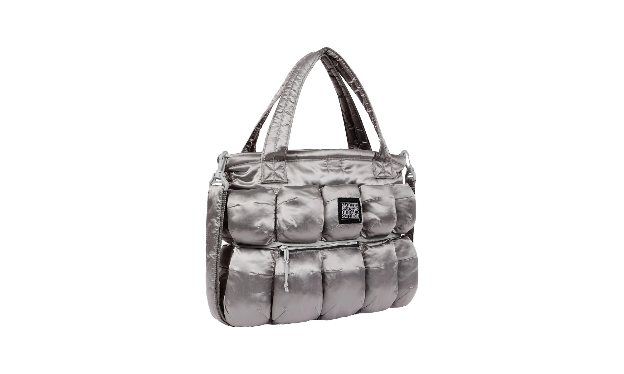 Marithé + François Girbaud Pokachu Puffer Tote Bag "Silver" - 2