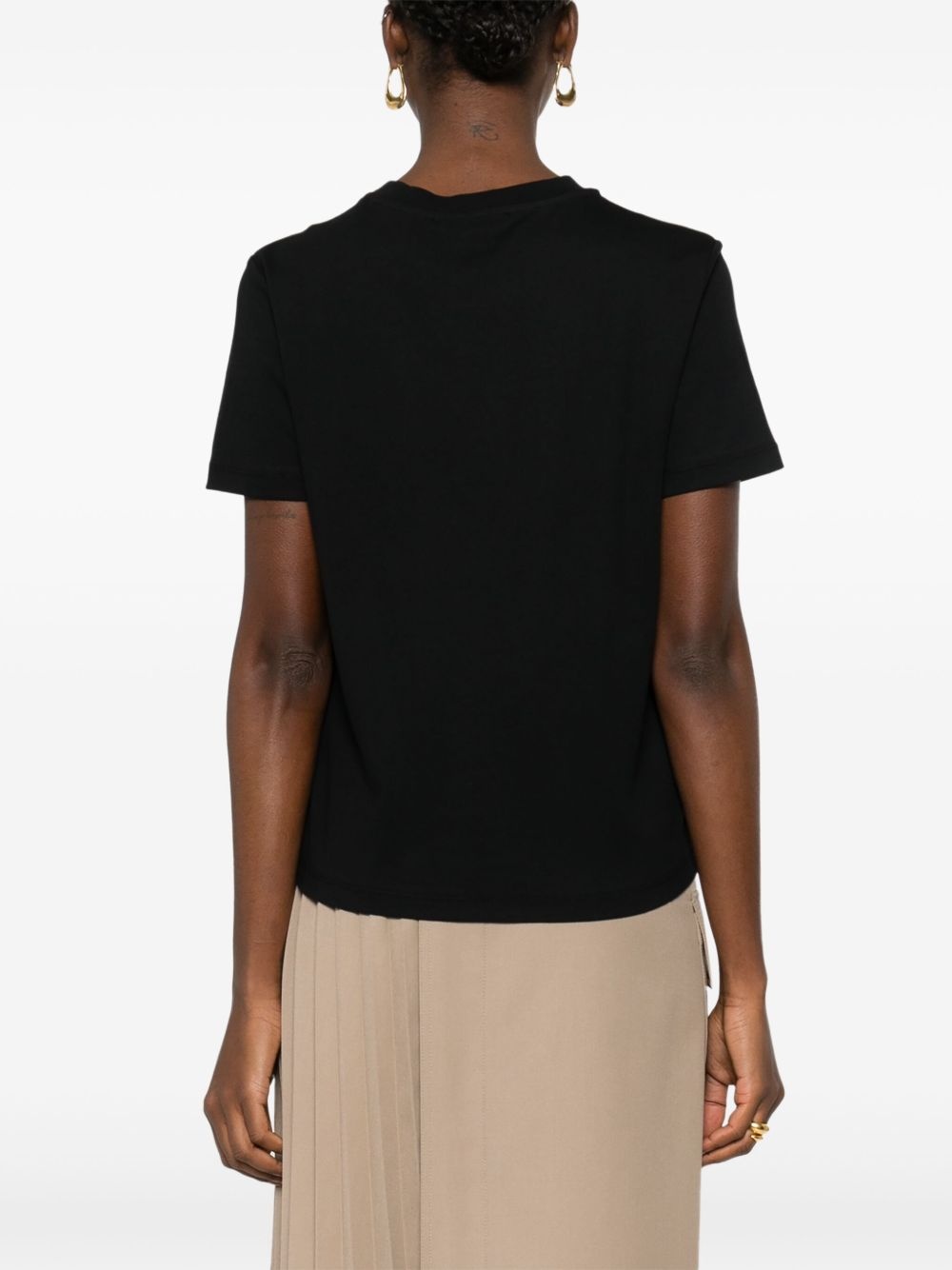 Sax logo-embroidered cotton T-shirt - 4