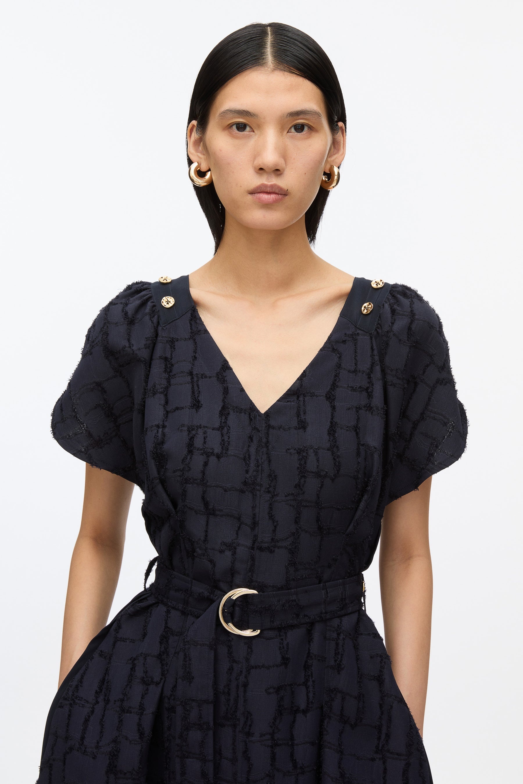 Check Fil Coupe Tulip Dress - 4