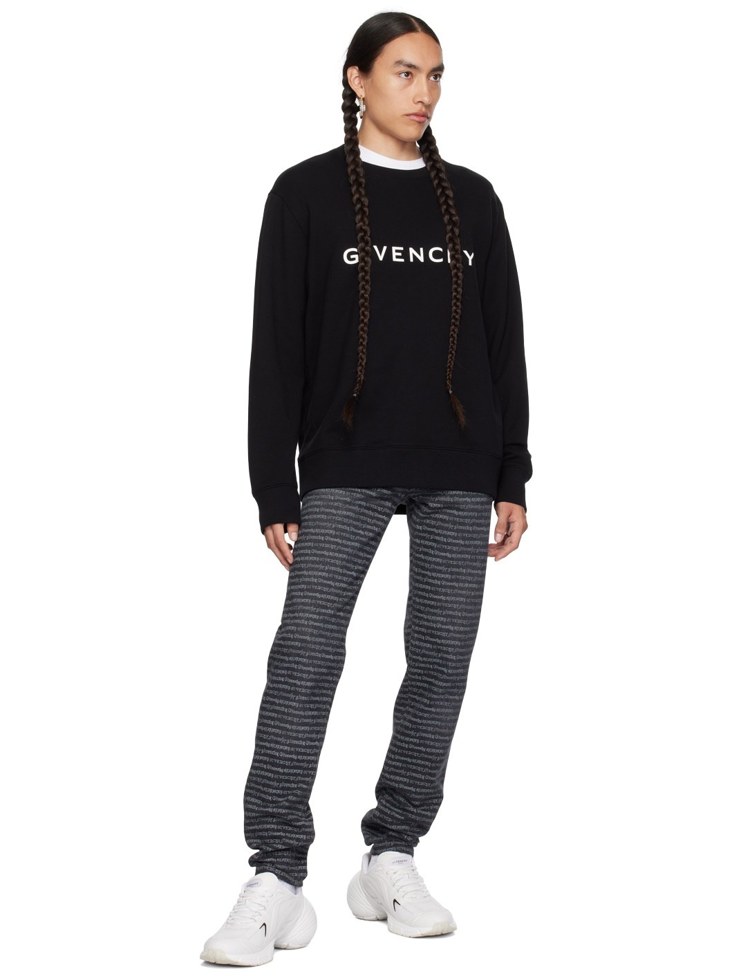 ジバンシィ Givenchy Trousers Givenchy GIVENCHY SKINNY FIT TROUSERS W/ ALL OVER GIVENCHY