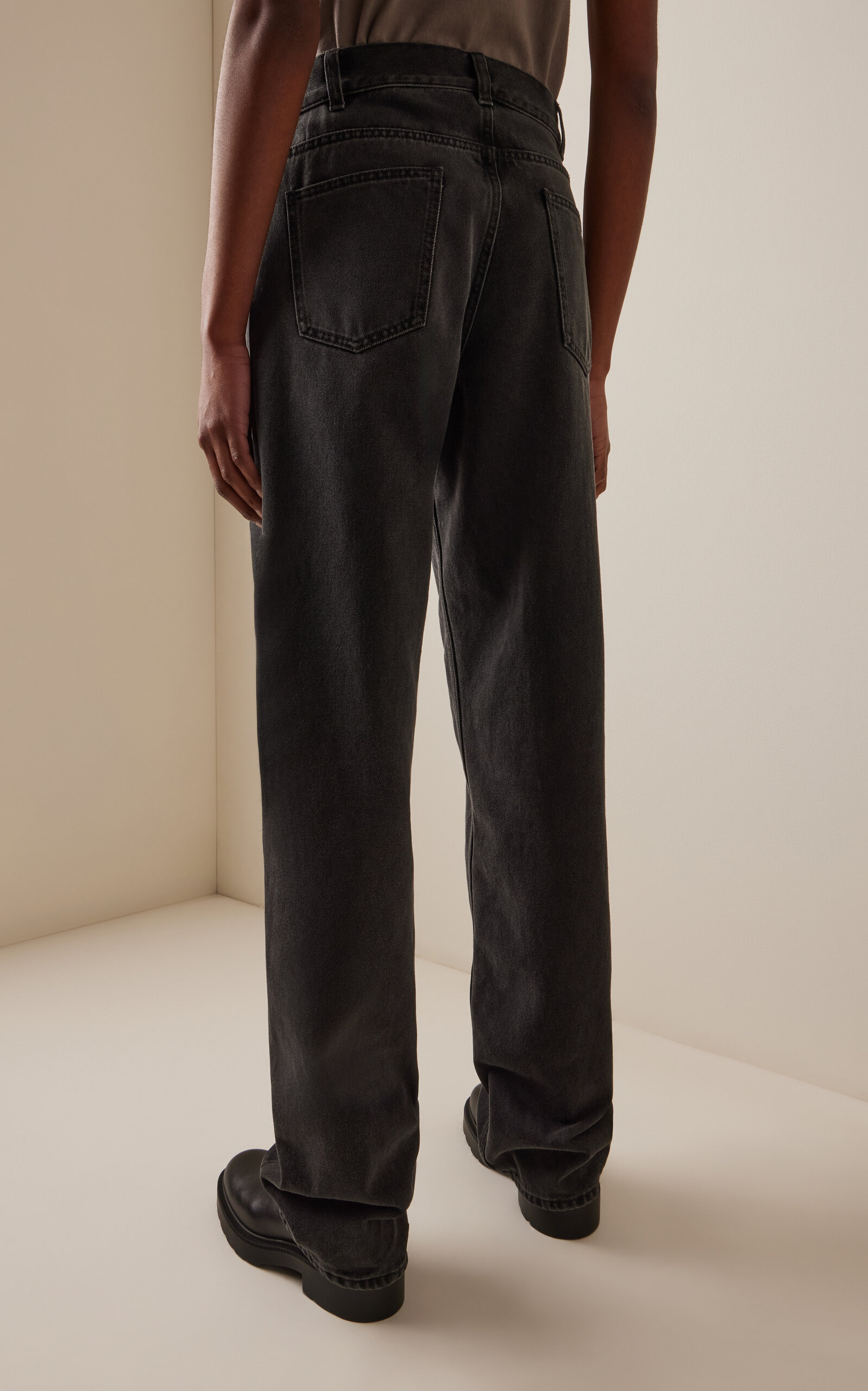 Clair Mid-Rise Straight-Leg Jeans black - 4