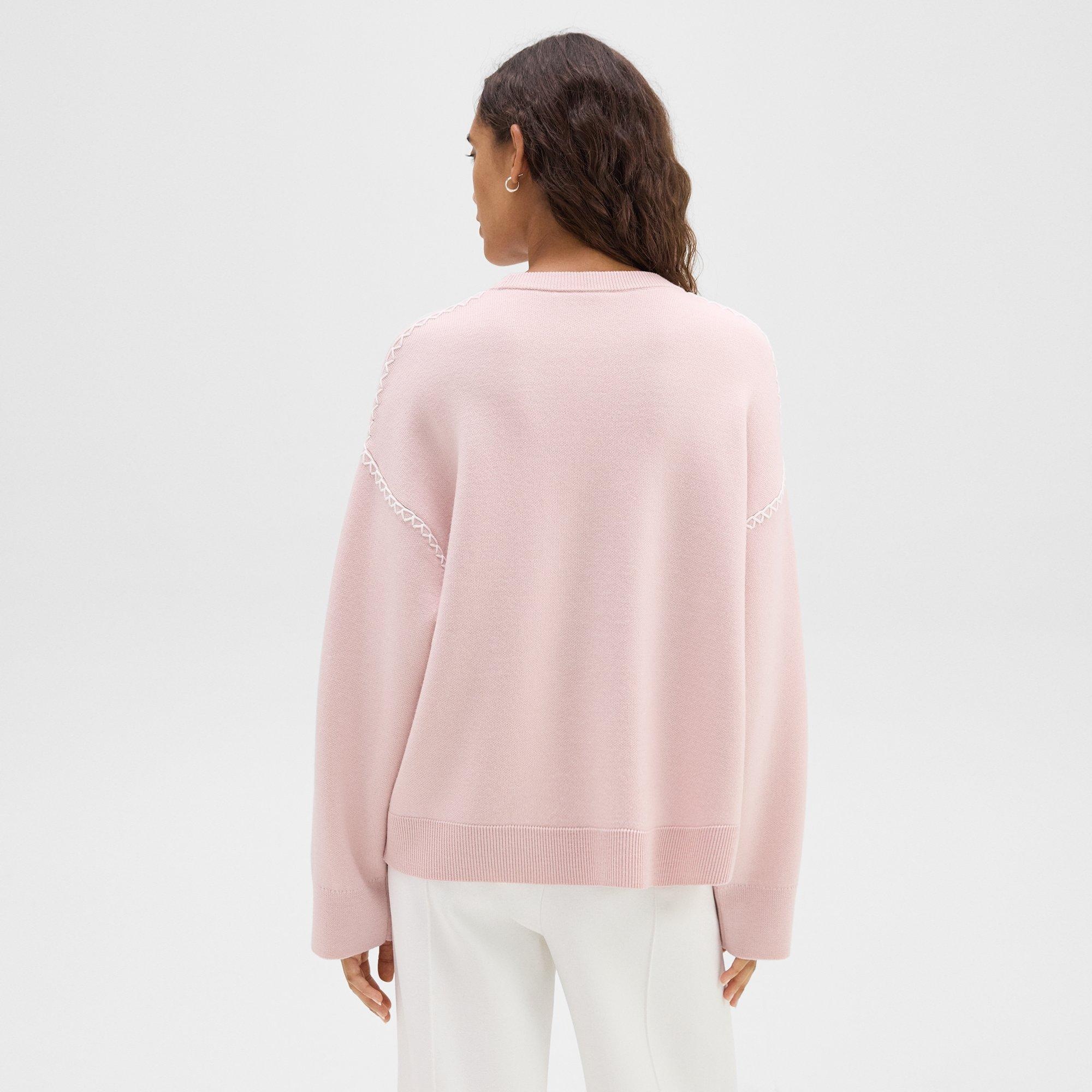 Blanket Stitch Sweater in Merino Wool - 4