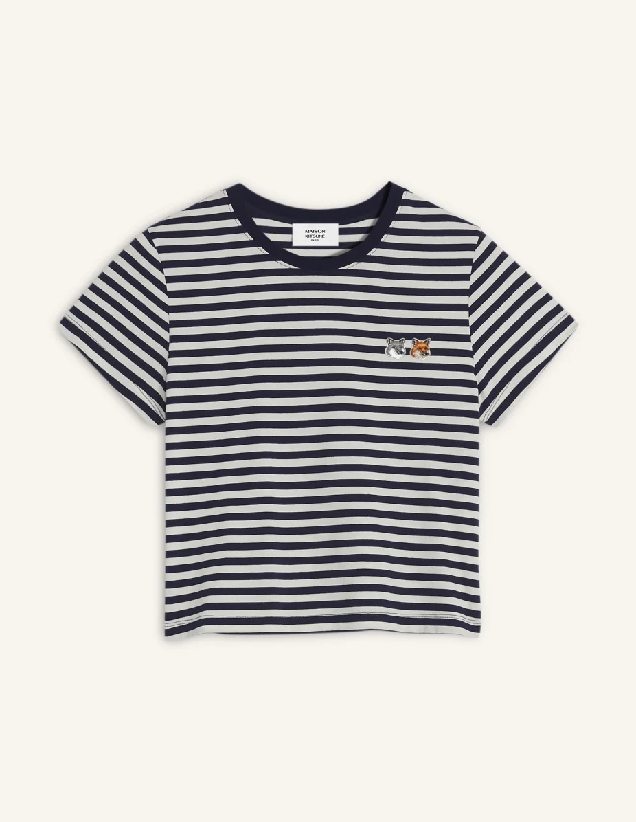 DOUBLE FOX HEAD STRIPES BABY TEE-SHIRT - 1