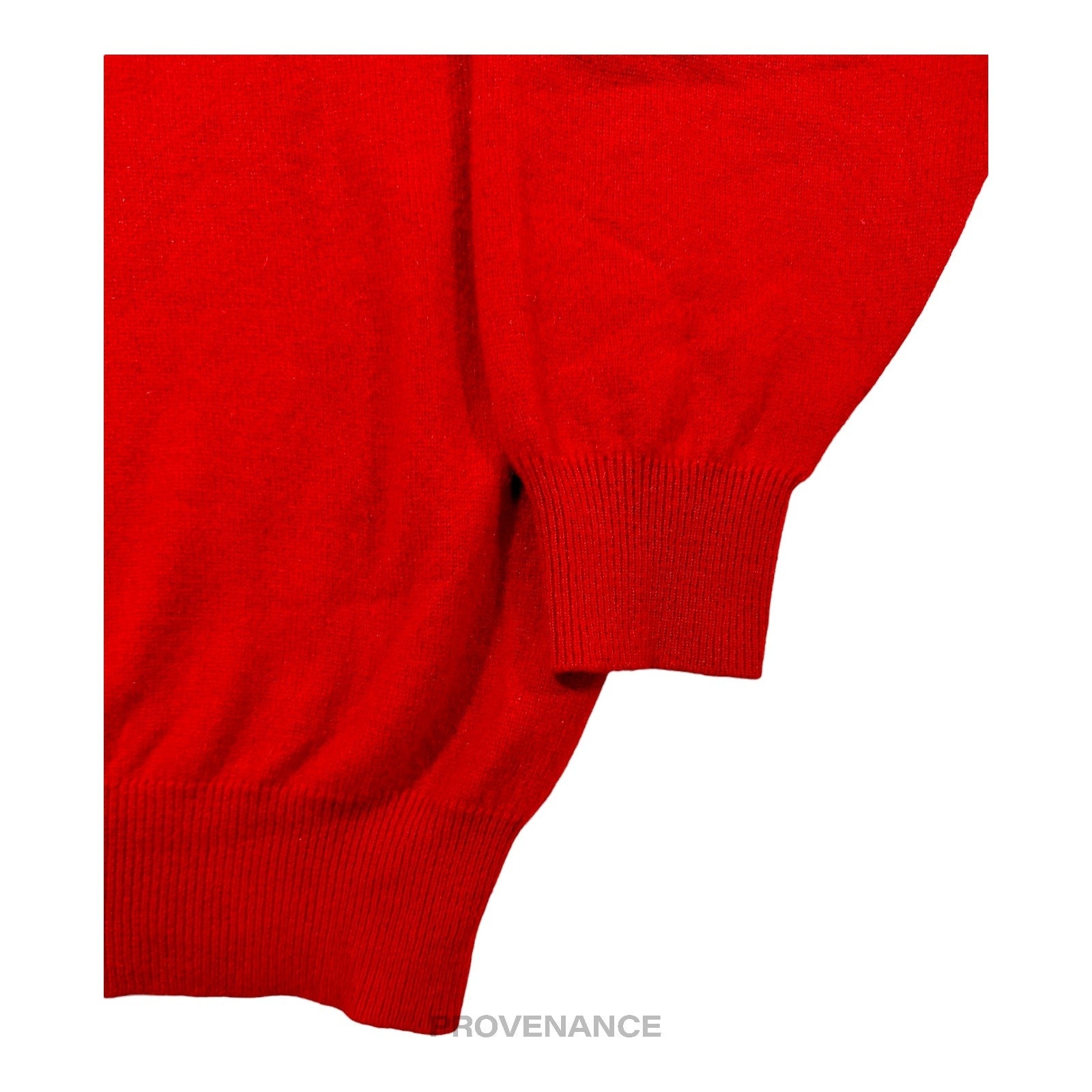Christian Dior Sports - Christian Dior Golf Logo V Neck Sweater - Fine Wool Red S - 4
