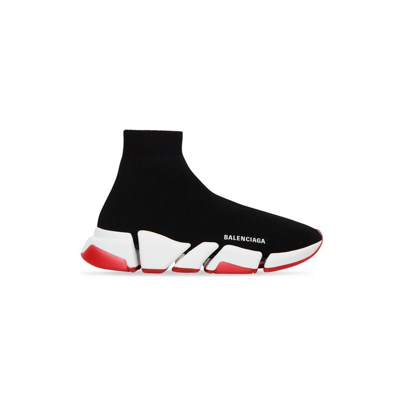여성 속도 2.0 Clear Sole Recycled Knit Sneaker in Black - 1